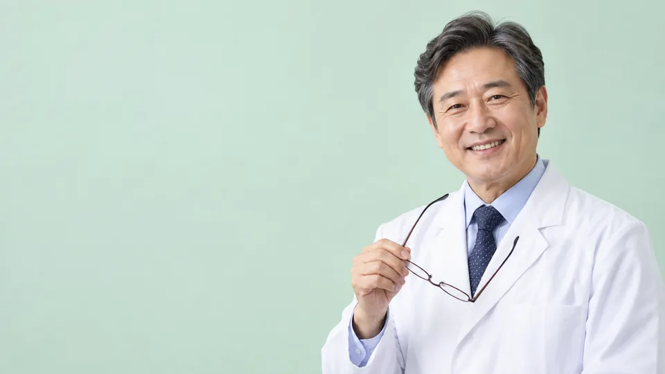 안경을 든 의사